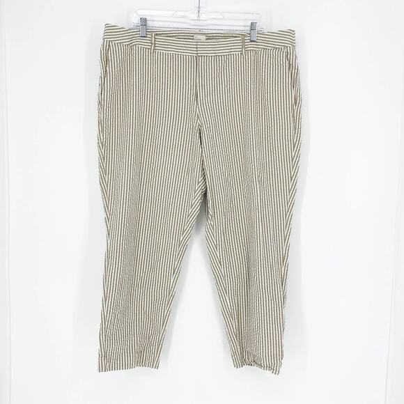 A New Day High-Waisted Striped Cotton Pants Size 18 - Picture 1 of 6